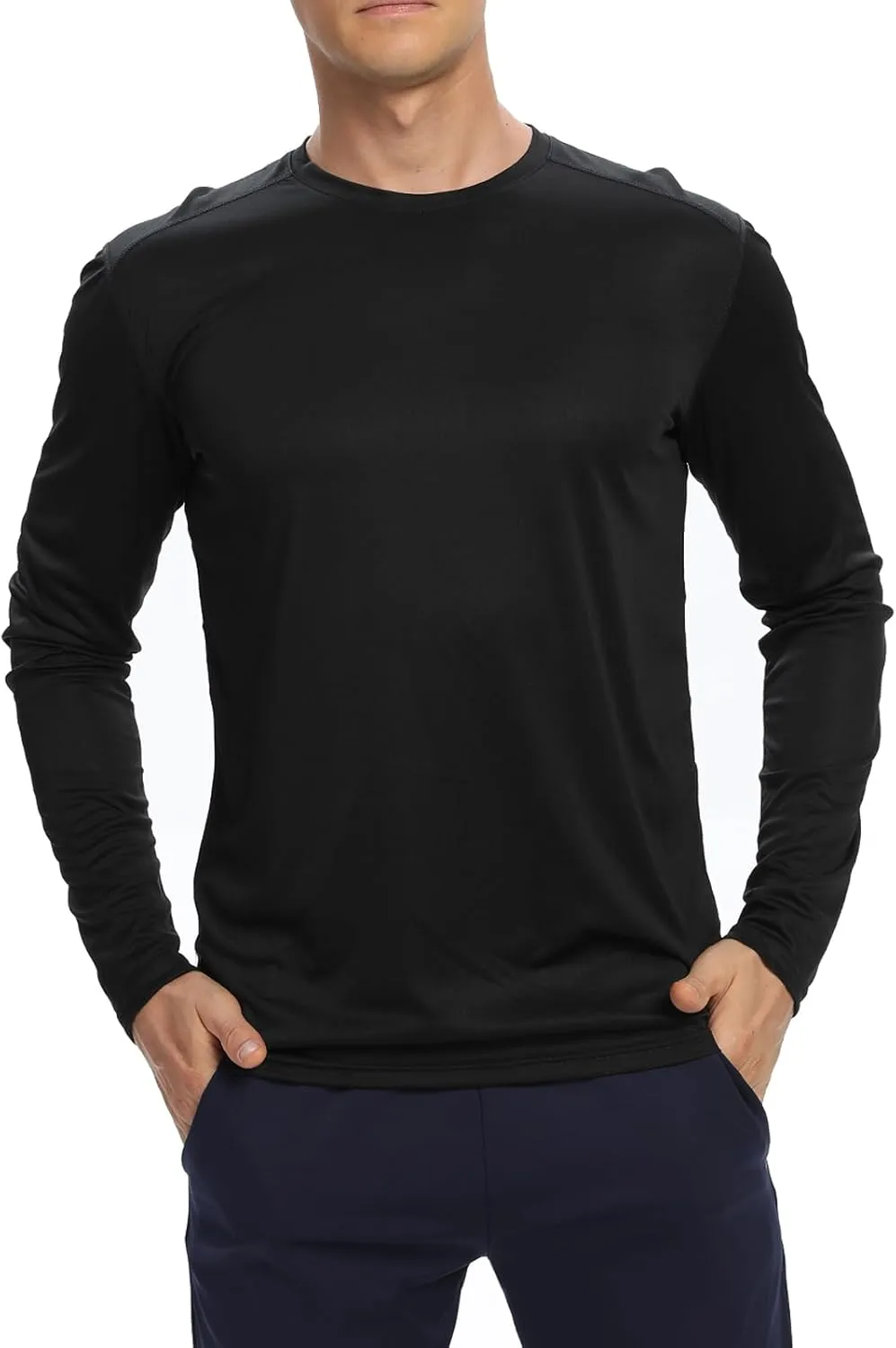 1/3 /6 Pack Mens Long Sleeve T Shirts,Running Sun Protection UPF 50  Shirts Quick-Dry Lightweight Workout T-Shirts