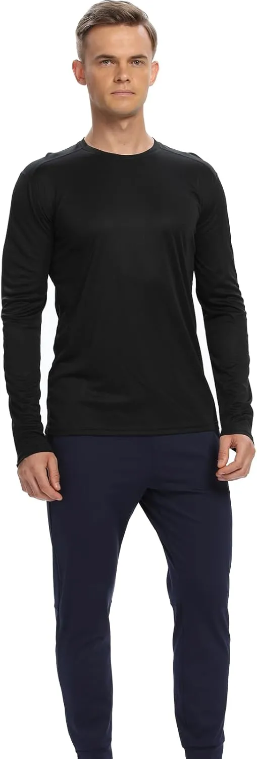 1/3 /6 Pack Mens Long Sleeve T Shirts,Running Sun Protection UPF 50  Shirts Quick-Dry Lightweight Workout T-Shirts