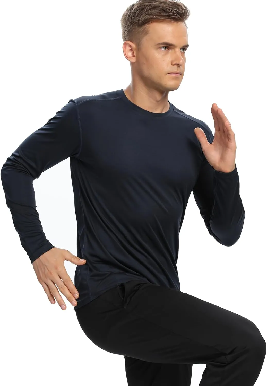1/3 /6 Pack Mens Long Sleeve T Shirts,Running Sun Protection UPF 50  Shirts Quick-Dry Lightweight Workout T-Shirts