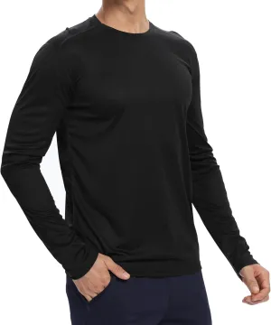 1/3 /6 Pack Mens Long Sleeve T Shirts,Running Sun Protection UPF 50  Shirts Quick-Dry Lightweight Workout T-Shirts
