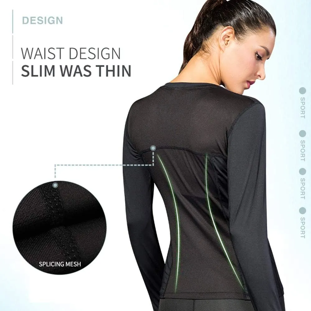 3 Pack Women's Long Sleeve Shirts Performance Base Layer Sports Shirts Training Top Quick Dry Top Shirts Thumb Hole