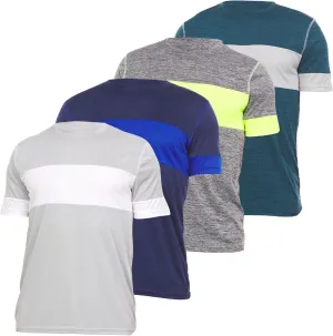 4-Pack Workout Shirts for Men, Dri Fit Shirts for Men, Moisture Wicking Shirts for Men, Gym Clothes for Men