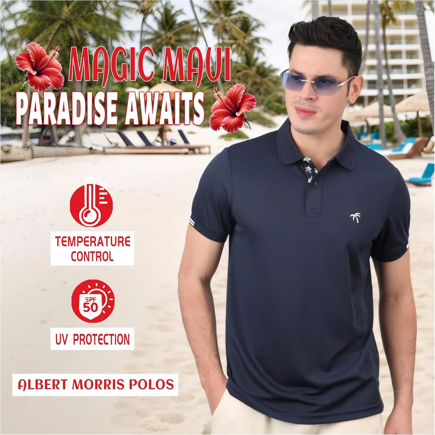 Albert Morris Mens Striped Short Sleeve Polo Shirts 4 Pack