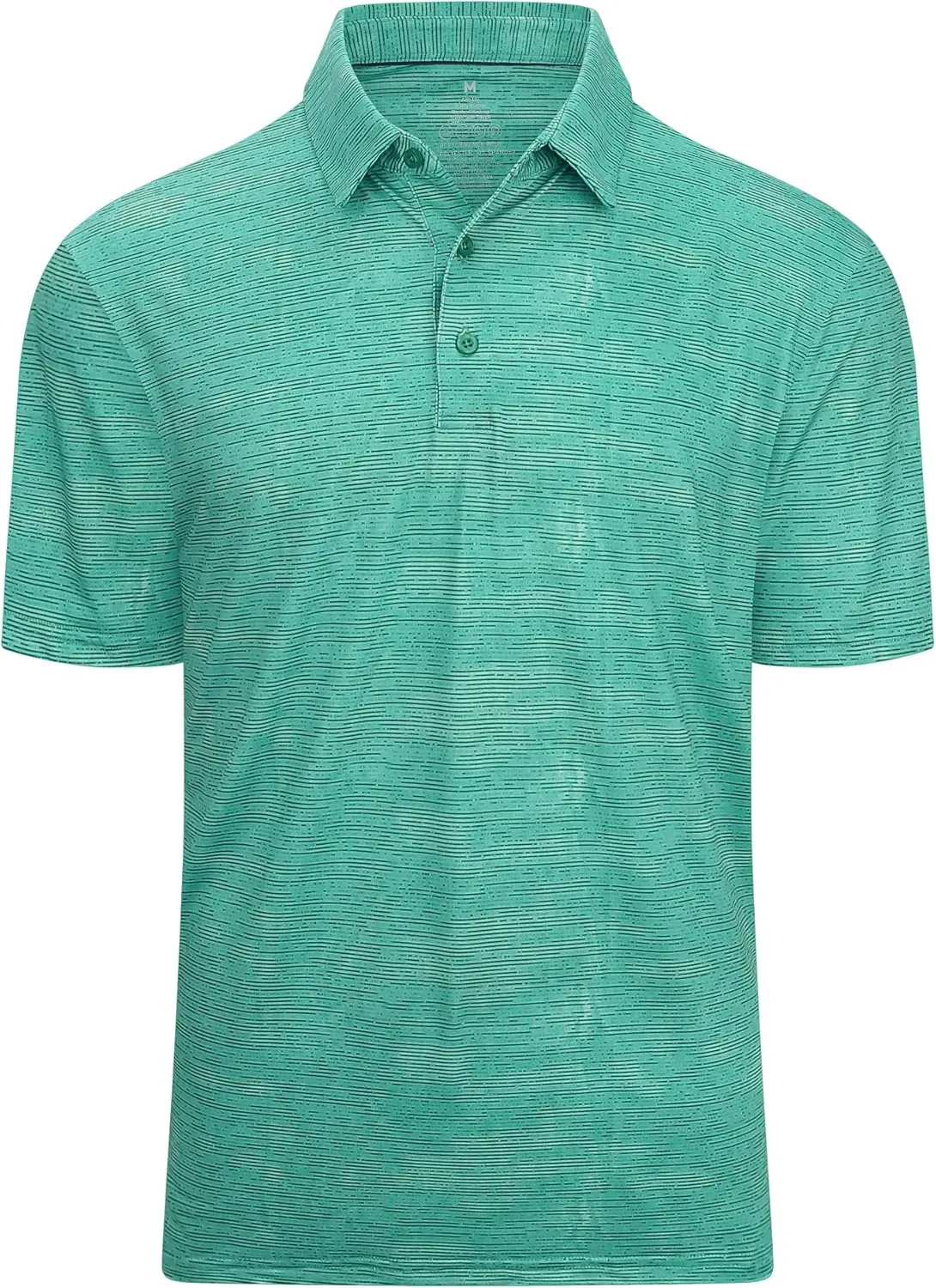 Alex Vando Mens Striped Golf Shirt Moisture Wicking Quick-Dry Sports Polo Shirts