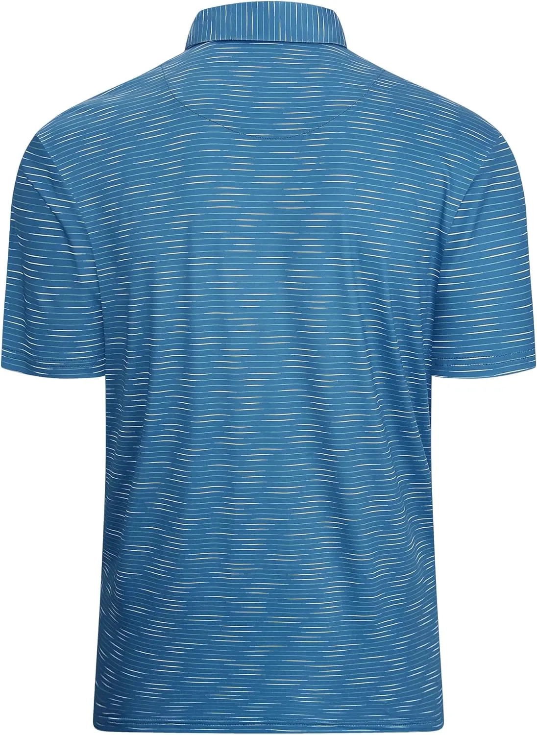 Alex Vando Mens Striped Golf Shirt Moisture Wicking Quick-Dry Sports Polo Shirts
