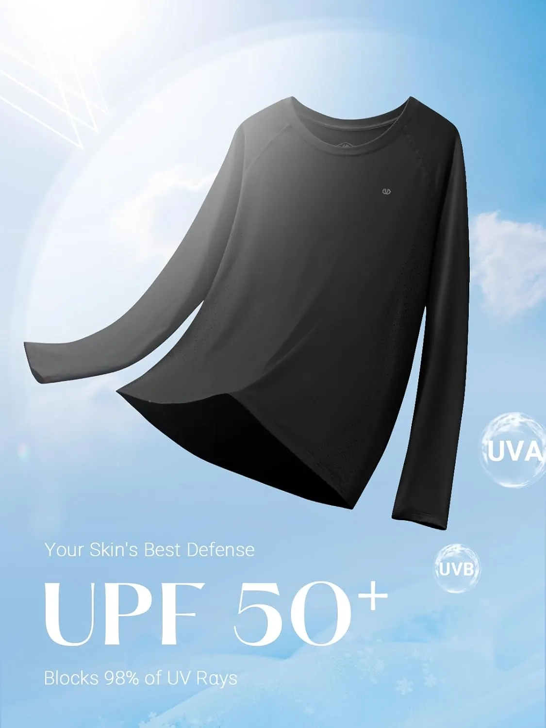 ALLZERO Rash Guard for Women UPF 50  Long Sleeve Sun Shirts Quick Dry SPF Shirts for Workout Hiking Fishing