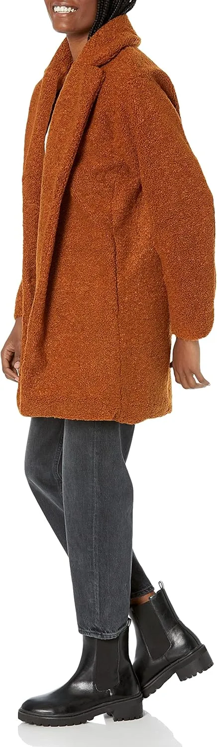 Amazon Essentials Women's Teddy Bear Fleece Oversized-Fit Lapel Jacket (Previously Daily Ritual)