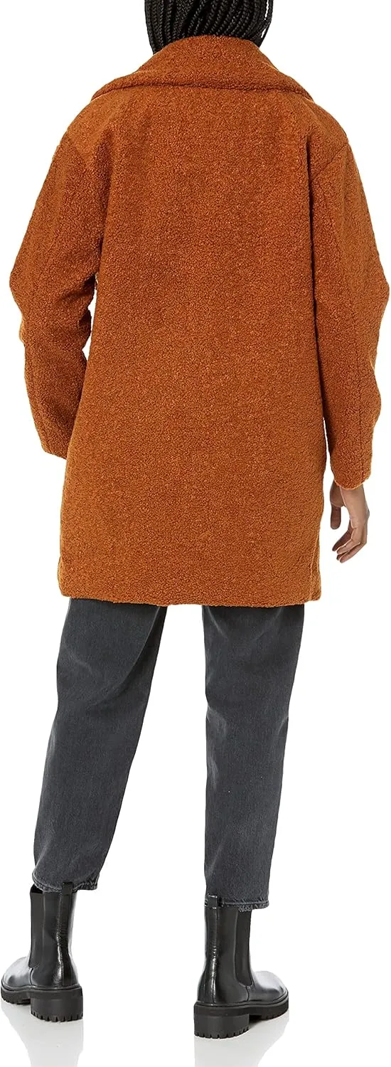 Amazon Essentials Women's Teddy Bear Fleece Oversized-Fit Lapel Jacket (Previously Daily Ritual)