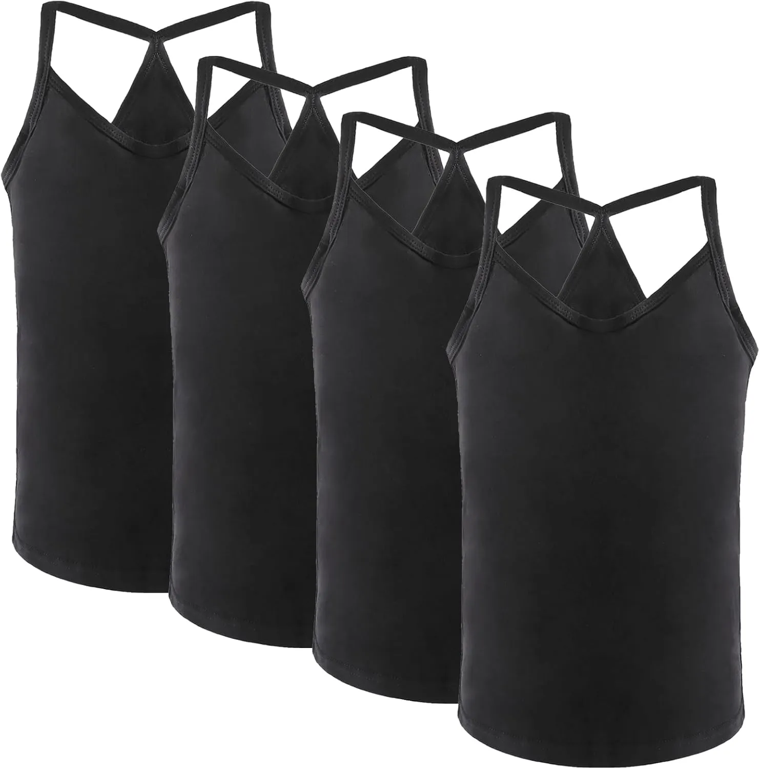 Anktry 2-10 Years Girls Dance Tank Tops Racerback Camisole Undershirts Spaghetti Strap Camis Dance Clothes Tank Tops for Girl