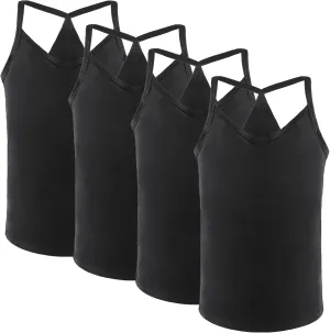 Anktry 2-10 Years Girls Dance Tank Tops Racerback Camisole Undershirts Spaghetti Strap Camis Dance Clothes Tank Tops for Girl