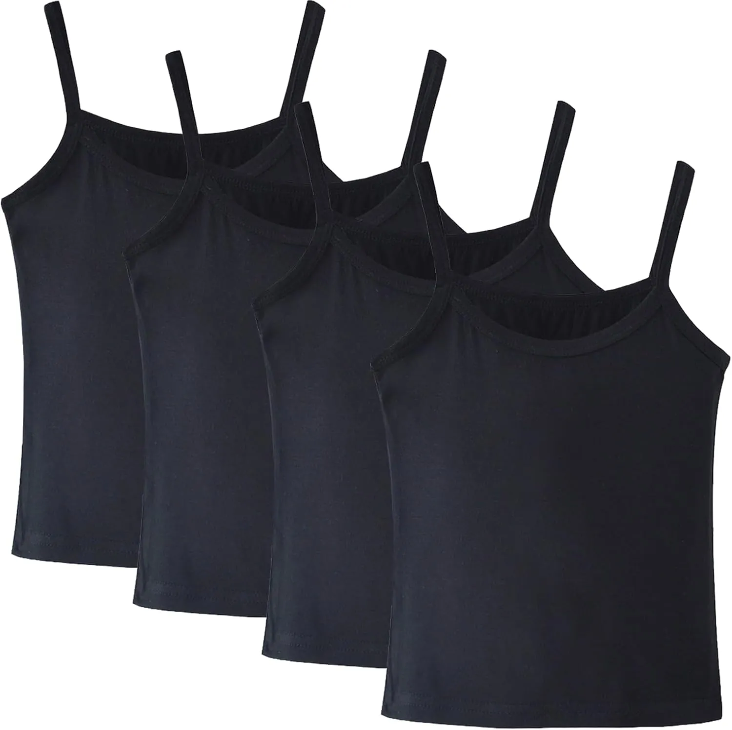 Anktry 2-8 Years Little Girls Soft Camisole Undershirts 4 Pack Kids Comfort Breathable Tank Tops