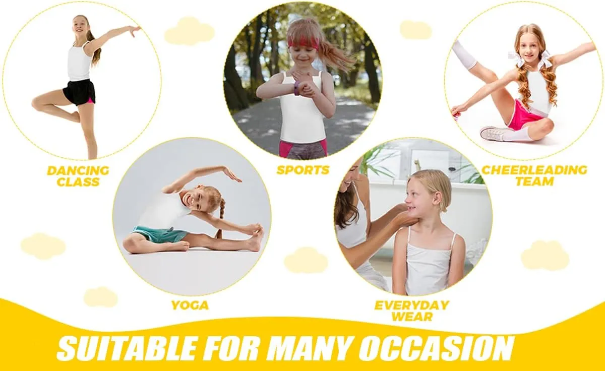 Anktry 2-8 Years Little Girls Soft Camisole Undershirts 4 Pack Kids Comfort Breathable Tank Tops