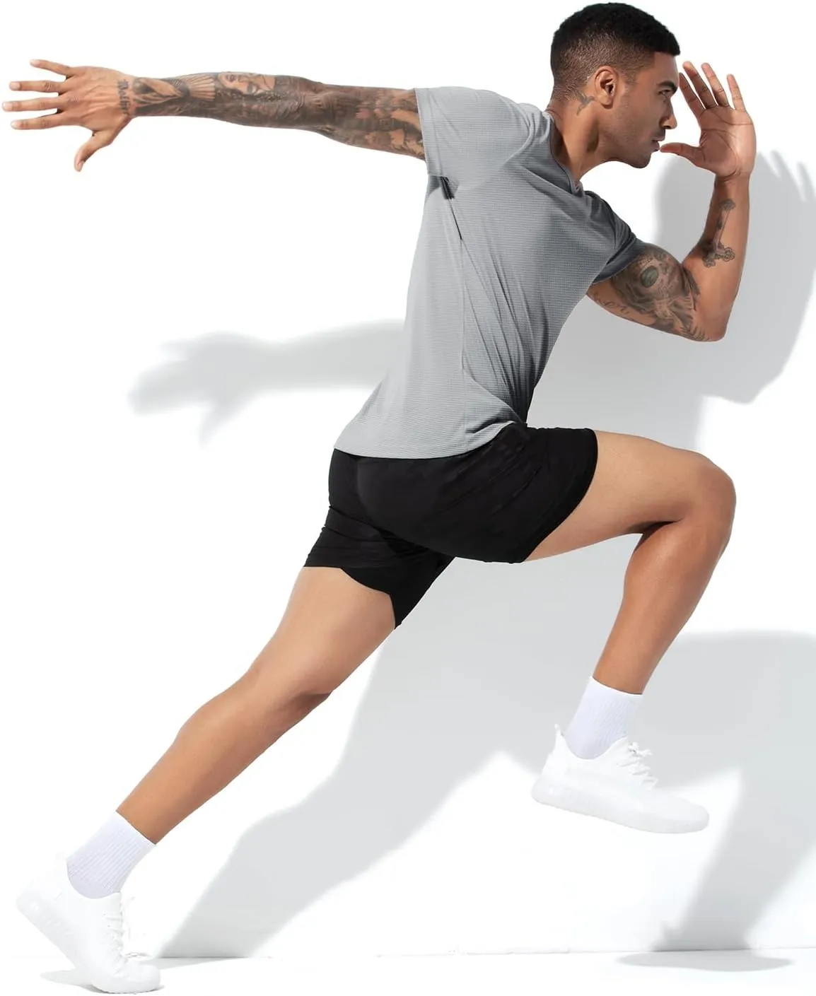 Arjen Kroos Mens Workout Shirts Dry Fit Gym Short Sleeve T-Shirt Moisture Wicking Active Athletic Performance Running Shirts