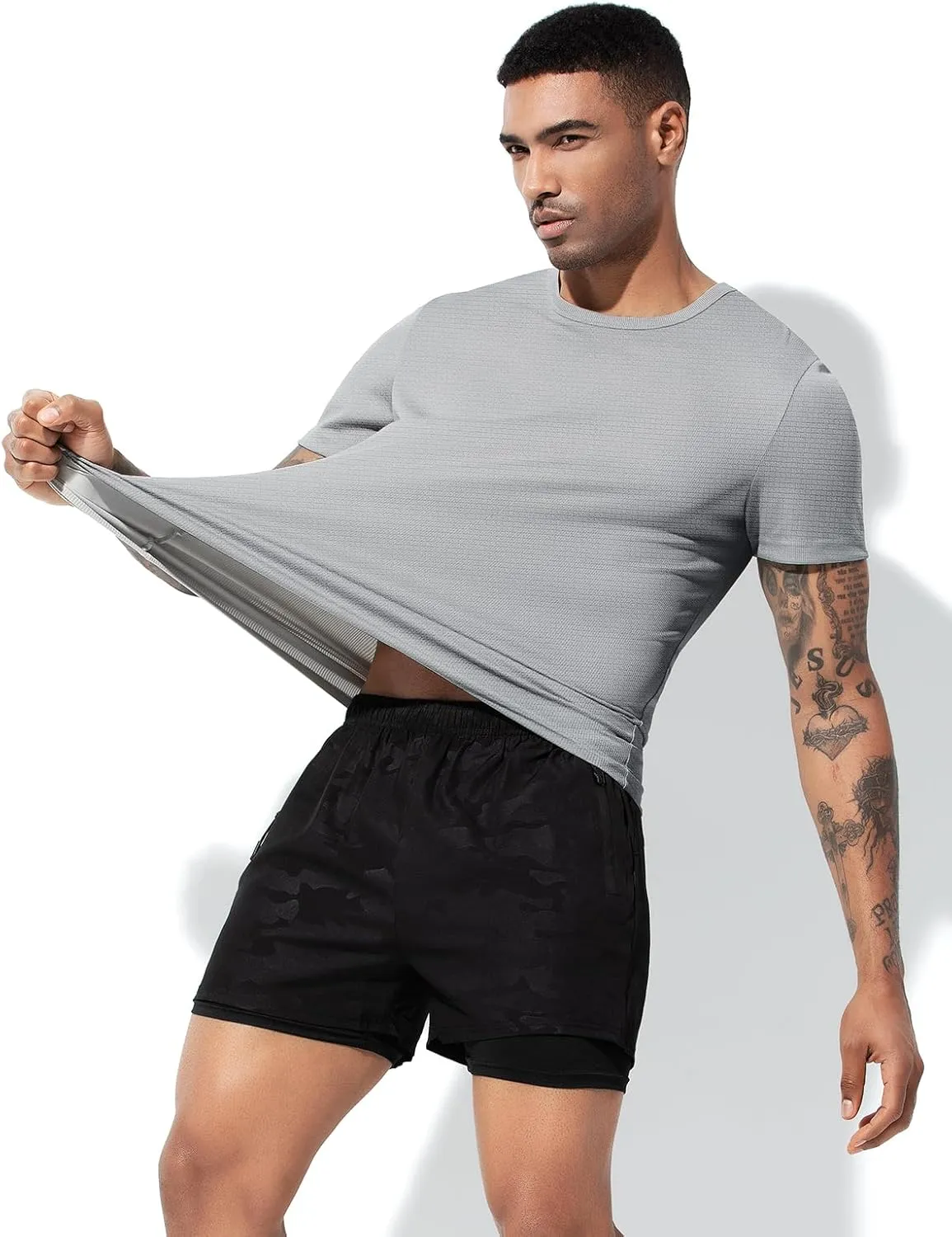 Arjen Kroos Mens Workout Shirts Dry Fit Gym Short Sleeve T-Shirt Moisture Wicking Active Athletic Performance Running Shirts