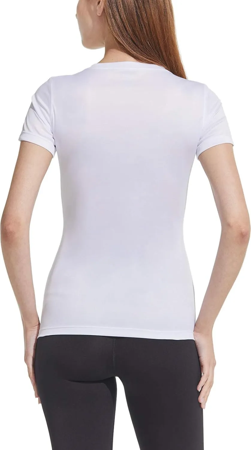 ATHLIO Women's V-Neck Rash Guard Swim Shirts, UPF 50  UV Protection Short Sleeve T-Shirts, Quick Dry Water Shirts