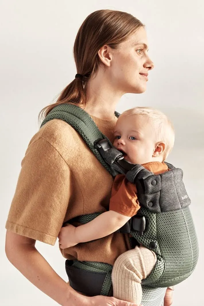 BabyBjrn Baby Carrier Harmony, Dark Green, 3D Mesh | 3-in-1 Ergonomic Baby Carrier; Newborn, Facing-in, Outward-Facing, and Back Carrying Positions Supported (7-40 lbs), Newborn to Toddler