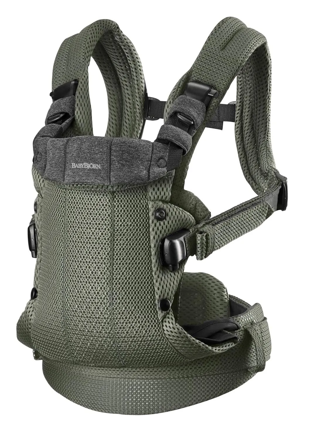 BabyBjrn Baby Carrier Harmony, Dark Green, 3D Mesh | 3-in-1 Ergonomic Baby Carrier; Newborn, Facing-in, Outward-Facing, and Back Carrying Positions Supported (7-40 lbs), Newborn to Toddler