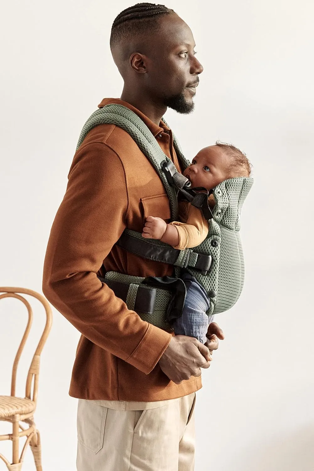 BabyBjrn Baby Carrier Harmony, Dark Green, 3D Mesh | 3-in-1 Ergonomic Baby Carrier; Newborn, Facing-in, Outward-Facing, and Back Carrying Positions Supported (7-40 lbs), Newborn to Toddler