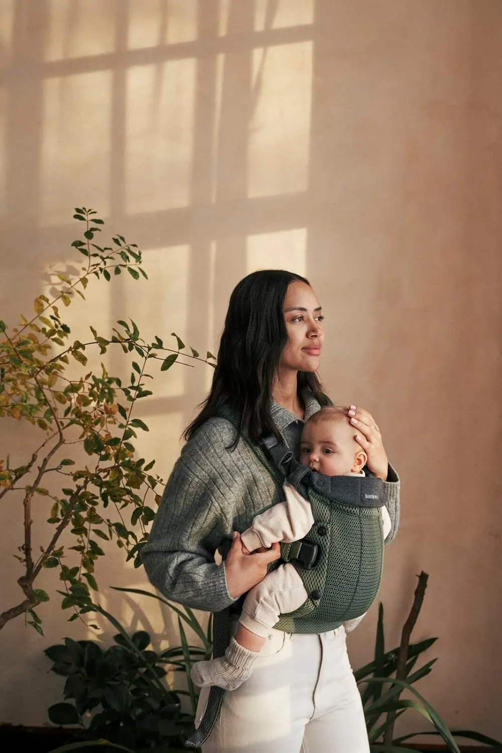 BabyBjrn Baby Carrier Harmony, Dark Green, 3D Mesh | 3-in-1 Ergonomic Baby Carrier; Newborn, Facing-in, Outward-Facing, and Back Carrying Positions Supported (7-40 lbs), Newborn to Toddler