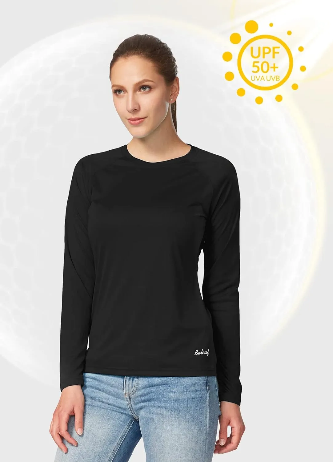 baleaf Women's UPF 50  Sun Shirts Long Sleeve UV Protection Rash Guard Lightweight Quick Dry SPF Hiking Tops Outdoor