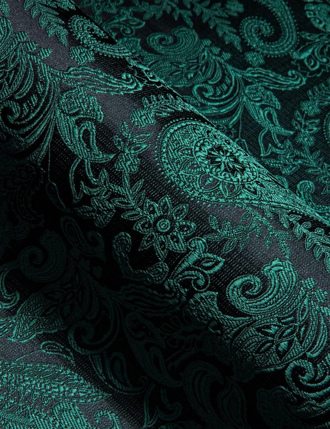 Barry.Wang Men's Silk Shirts Short Sleeve Western Designer Button Down Paisley Shirt Casual Beach Summer Party Mexico