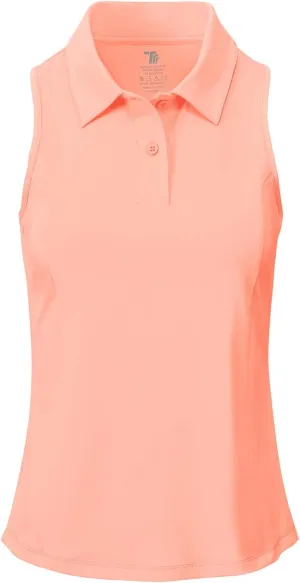 BASUDAM Women's Sleeveless Golf Shirts Back-Tuck UPF 50  Active Tennis T-Shirts Polo Tank Tops Quick Dry