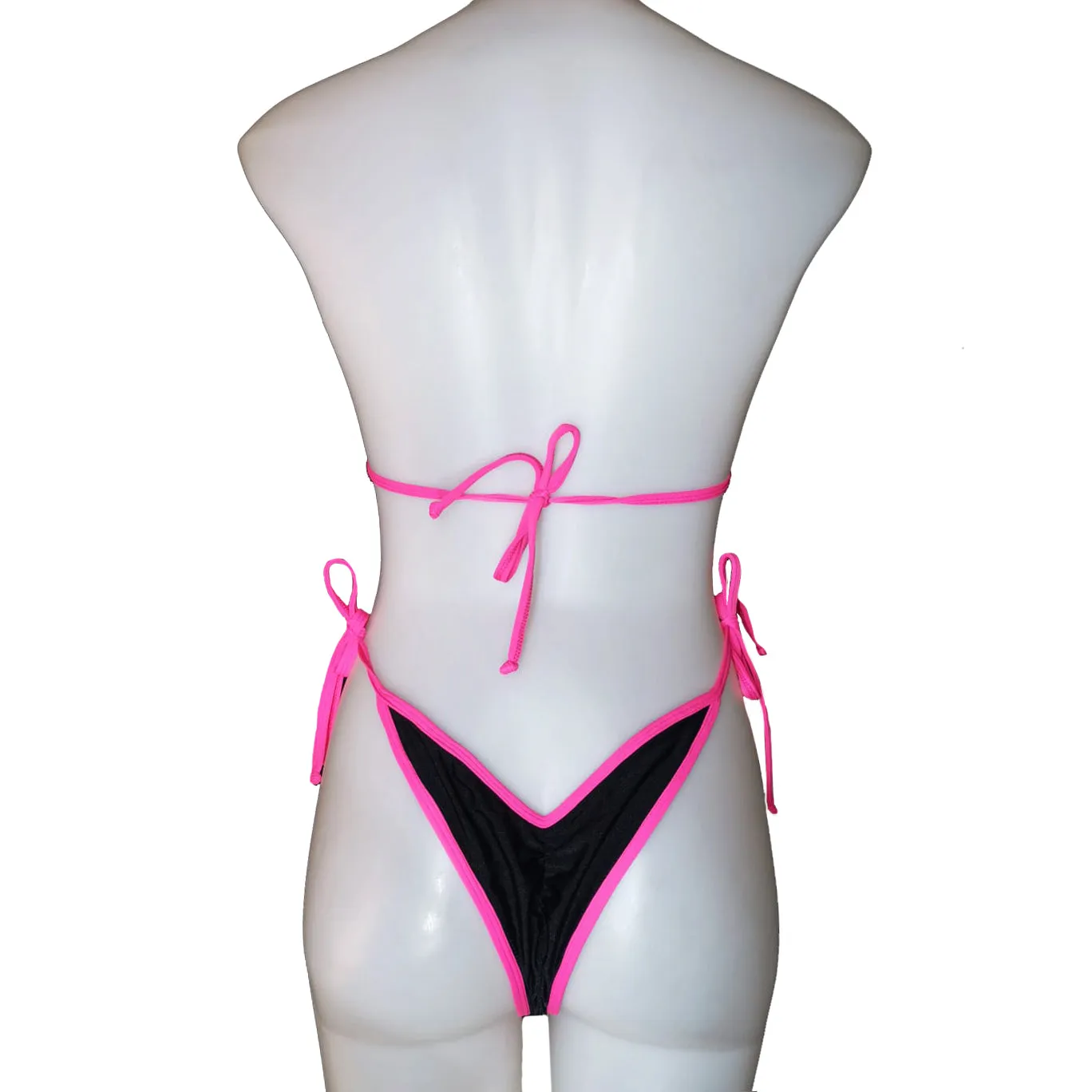 Beach Bikini No.60 Black Pink Nipple Covers