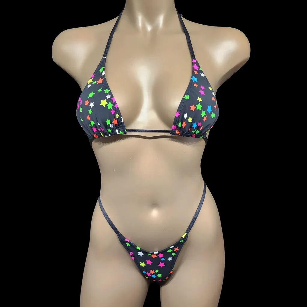 Beach Bikini No.85 Teenie Weenie Rainbow Stars