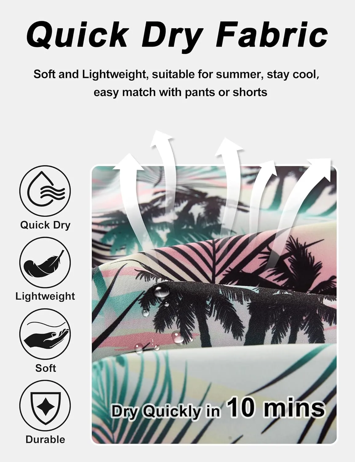 BOJIN Men's Hawaiian Shirts Short Sleeve Button Down Casual Shirts Summer Printed Tropical Floral Aloha Beach Shirts