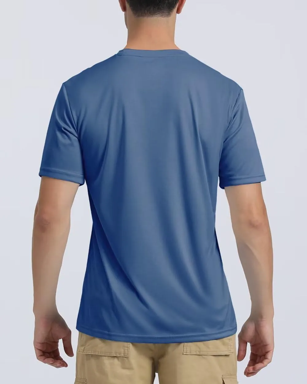 Boladeci Men's Swim Shirt Short Sleeve UPF 50  Sun Protection SPF UV Moisture Wicking Lightweight Quick Dry Rash Guard