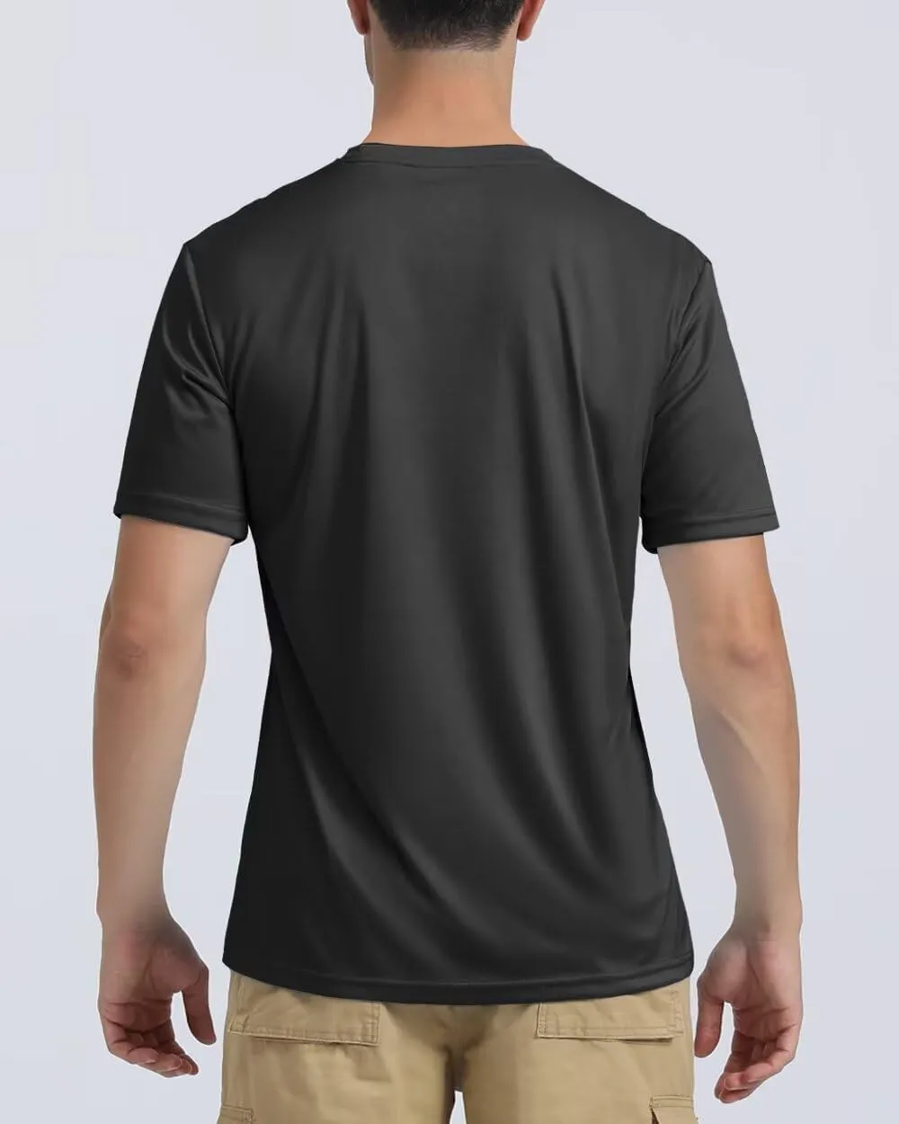 Boladeci Men's Swim Shirt Short Sleeve UPF 50  Sun Protection SPF UV Moisture Wicking Lightweight Quick Dry Rash Guard