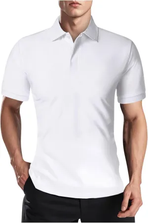 Business Henley Shirts Men Summer Lightweight Golf Tactical Short Sleeve Shirt Casual Moisture Wicking Quick Dry Tops