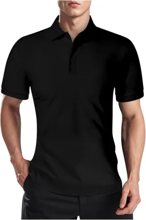 Business Henley Shirts Men Summer Lightweight Golf Tactical Short Sleeve Shirt Casual Moisture Wicking Quick Dry Tops