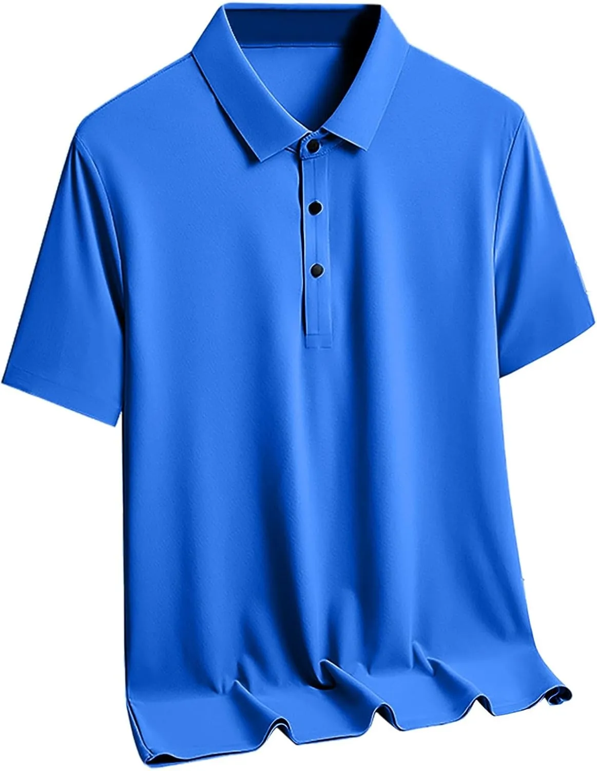 Button Up Shirt Men Short Sleeve Summer T-Shirts Quick Dry Golf Tee Shirts Wicking Casual Shirts Lapel Workout Tees