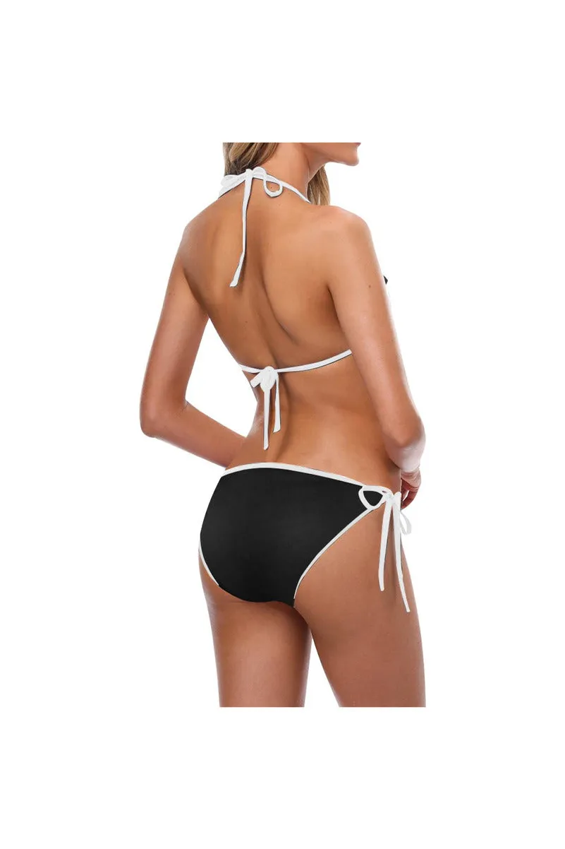 bw stripes 2 Custom Bikini Swimsuit (Model S01)