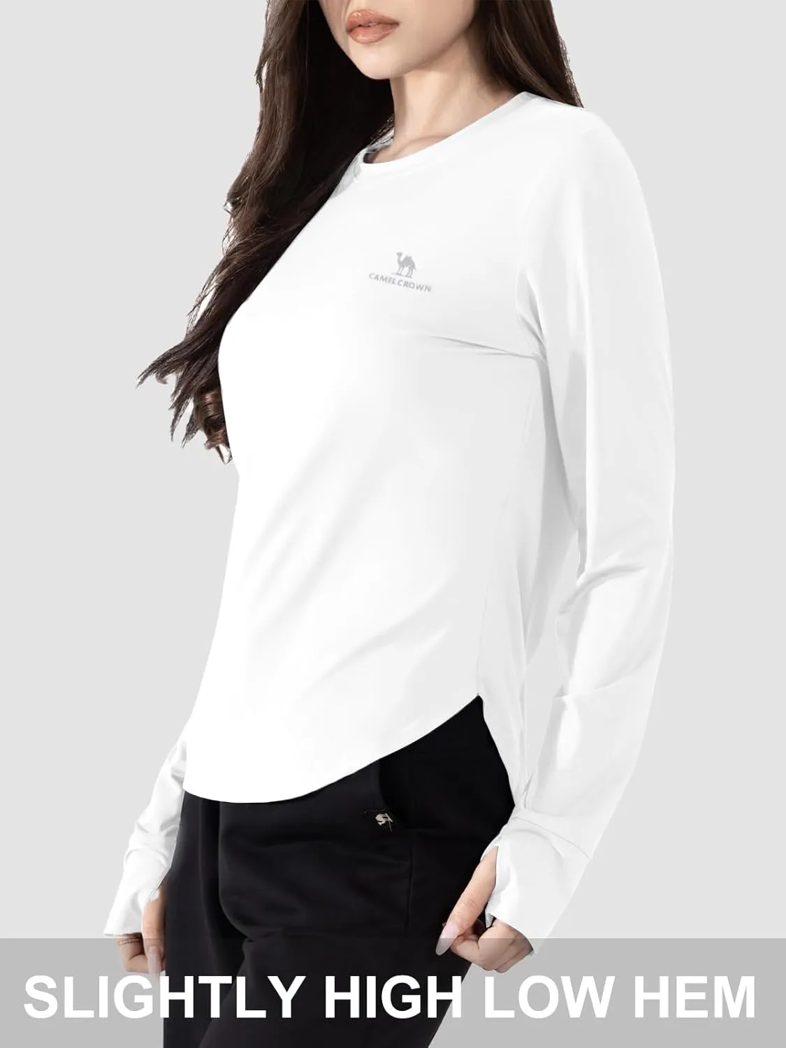 CAMEL CROWN Rash Guard for Women UPF 50  UV Sun Protection Swim Tops Women Lightweight Quick Dry Long Sleeve Top Hoodie
