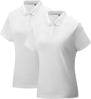 Casei Womens Polo Shirts Golf Shirts Quick Dry Moisture Wicking Black and White Polo Shirt