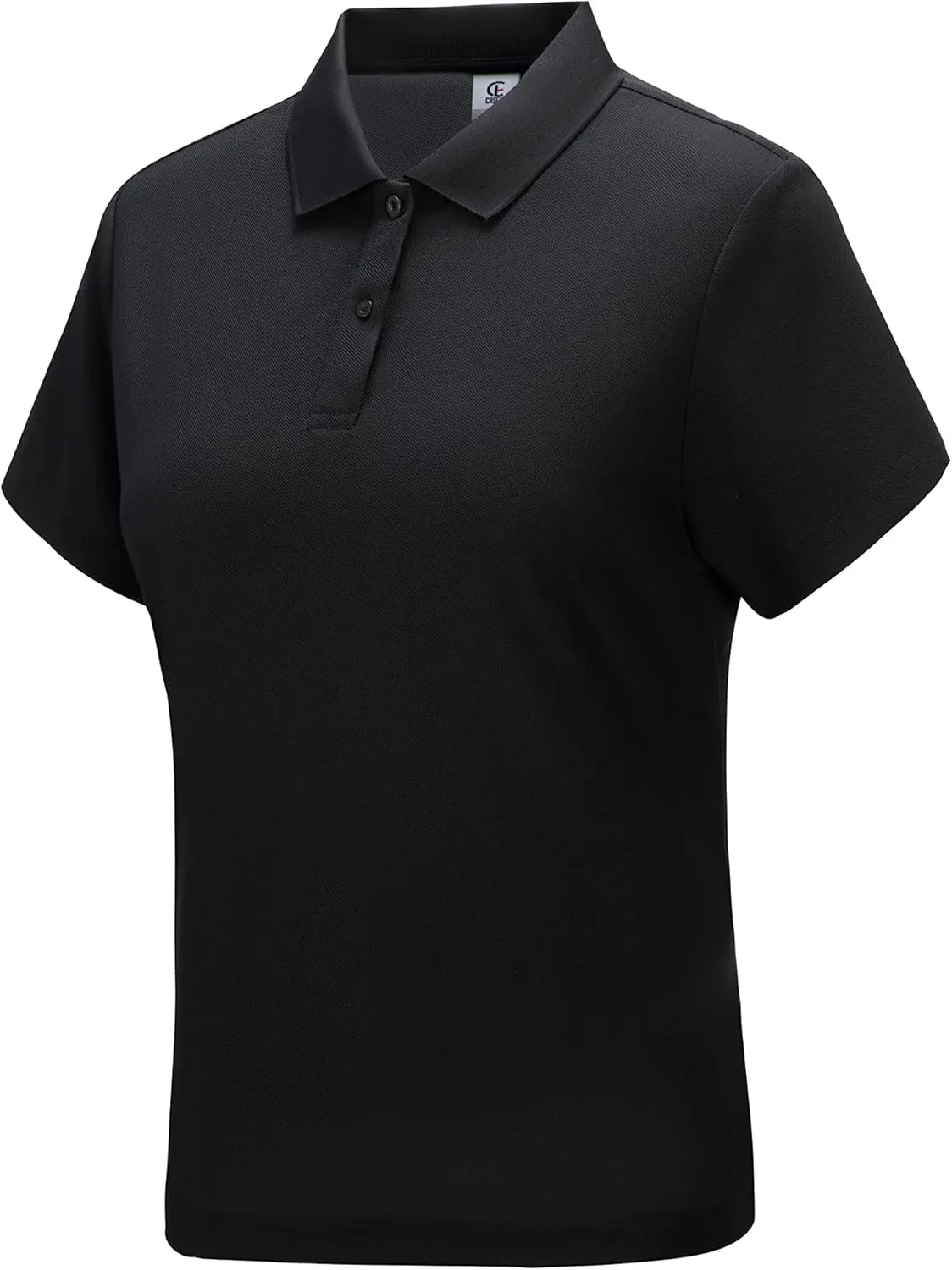 Casei Womens Polo Shirts Golf Shirts Quick Dry Moisture Wicking Black and White Polo Shirt
