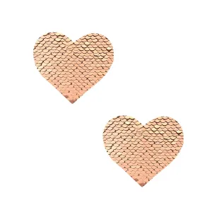 Champagne Showers Flip Sequin I Heart U Small Body Stickers 6PK