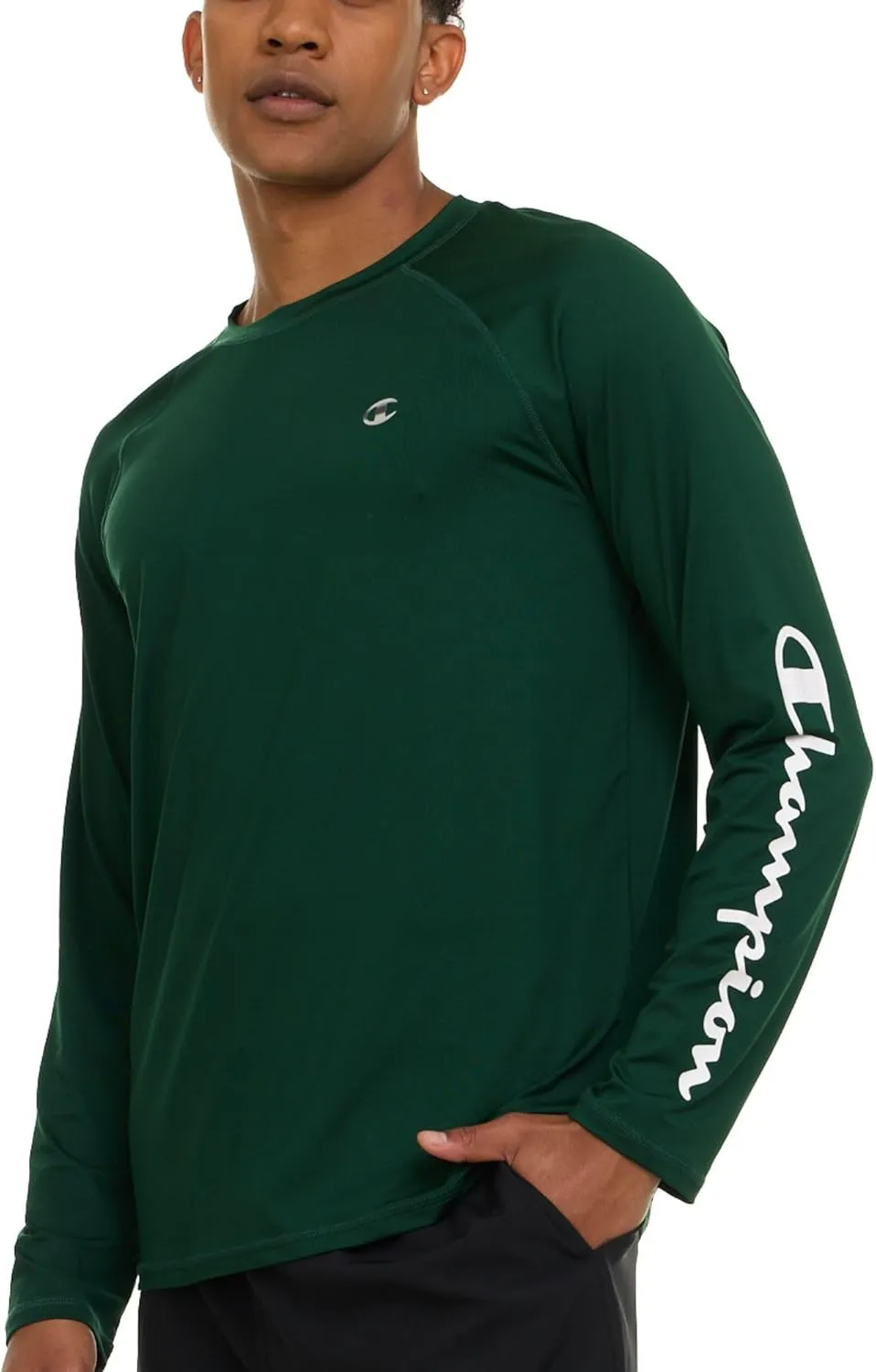 Champion Rash Guard for Men, Long Sleeve Mens Swim Shirt for Fishing Hiking UPF  50 SPF Sun UV Protection, Quick Dry