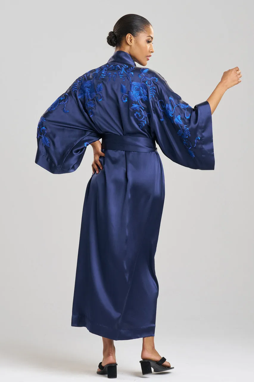 Couture Malaga Embroidered Silk Robe