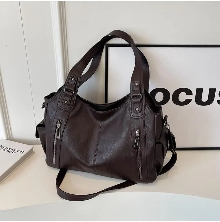 Crossbody Tote Bag for Women Large Size Retro Single-Shoulder Bag, handbag Bucket Purse for Gift,Travel,Work