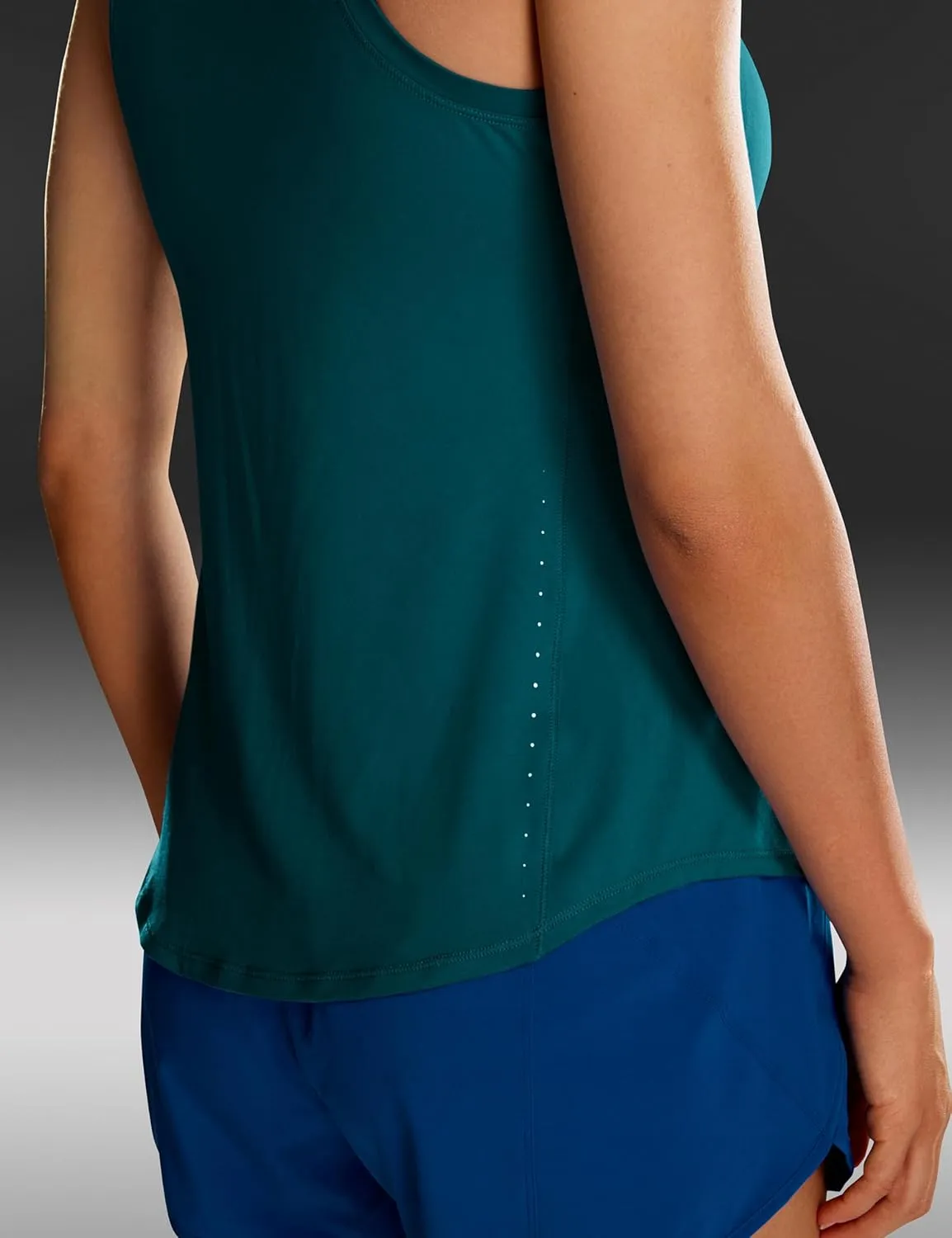 CRZ YOGA Lightweight Racerback Tank Tops for Women High Neck Workout Athletic Running Sleeveless Shirts