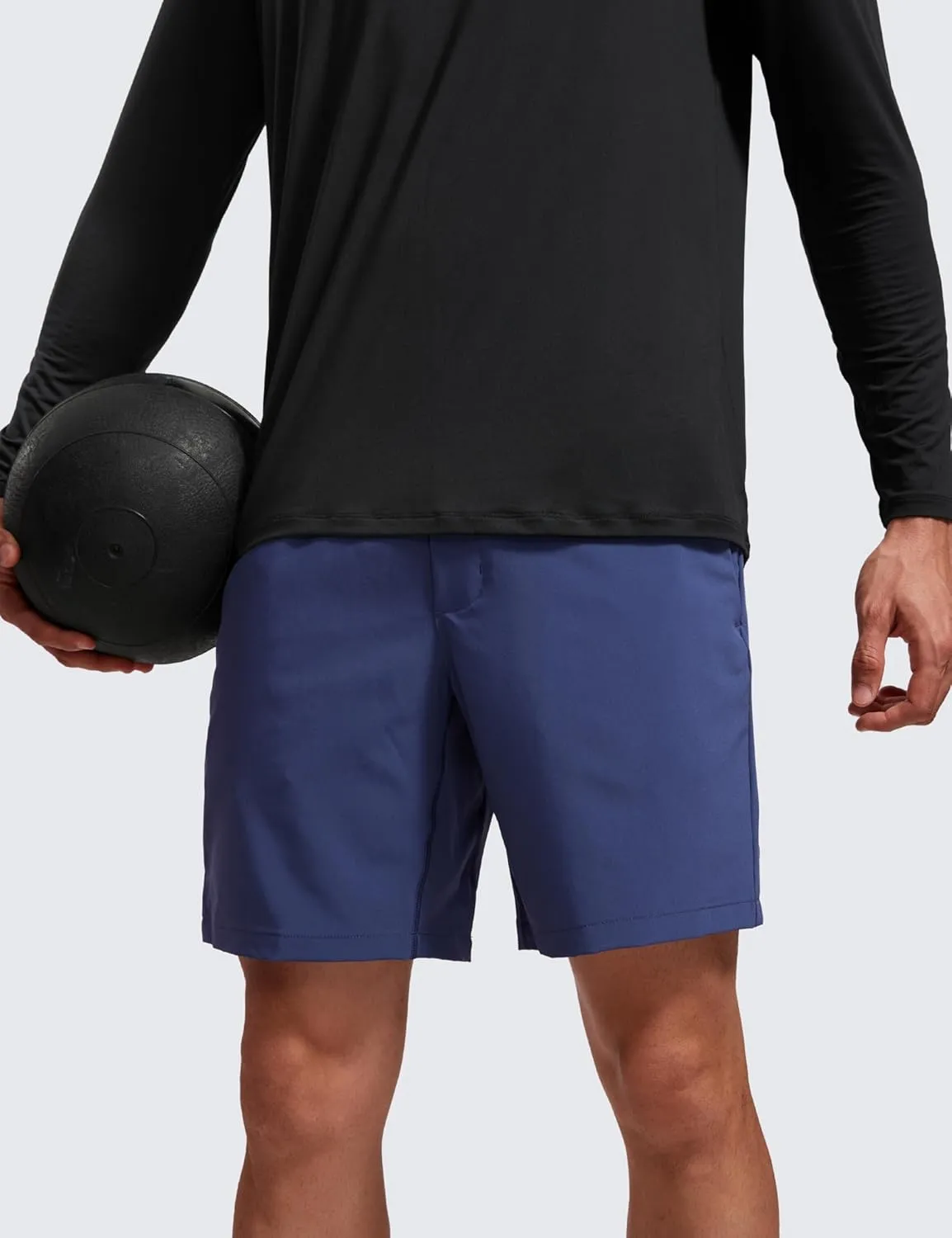 CRZ YOGA Long Sleeve Workout Shirts for Men Lightweight Athletic Gym Running Tops Breathable Casual Tee Shirts
