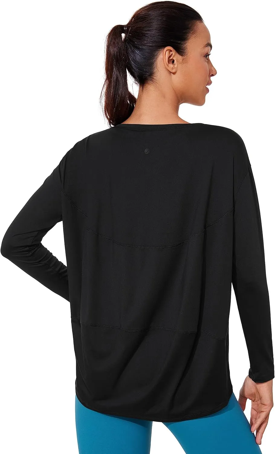 CRZ YOGA Womens UPF 50  Lightweight Long Sleeve Workout Shirts Sun Protection Loose Quick Dry Hiking Tops Outdoor Fishing