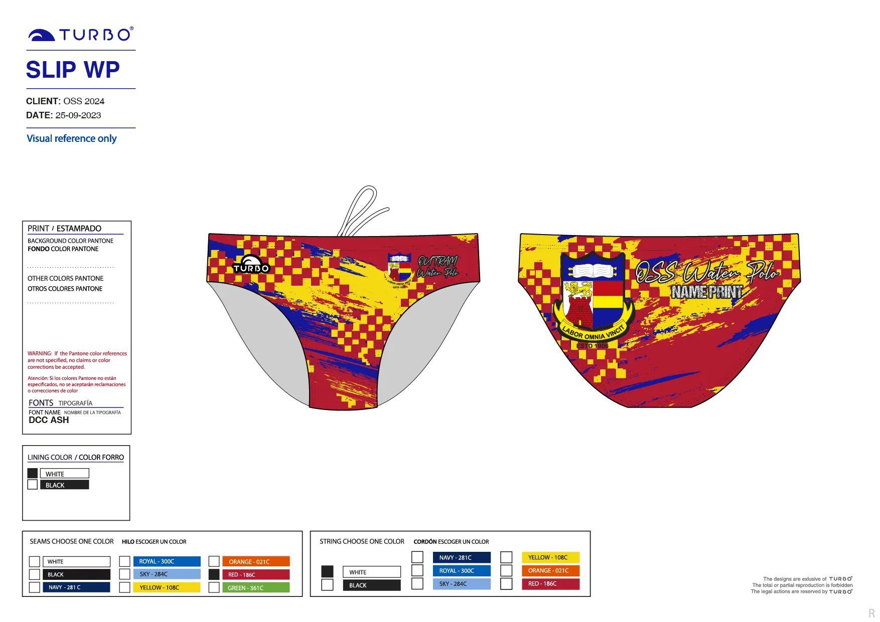 Custom Designed - OSS 2024 - Boys/Men WP Trunks with Name (Pre-Order)