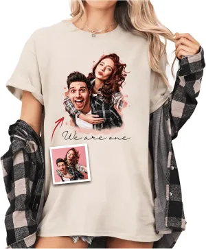 Custom Photo Shirts for Men Women, Shirts with Faces on Them Custom, Personalized Shirts for Boyfriend Girlfriend