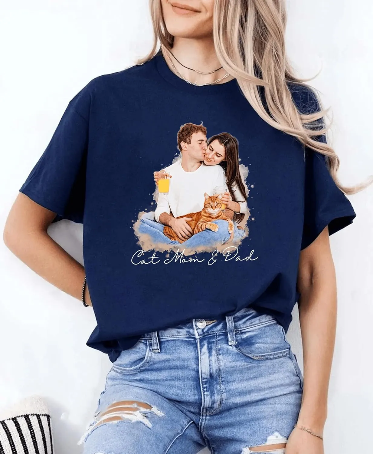 Custom Photo Shirts for Men Women, Shirts with Faces on Them Custom, Personalized Shirts for Boyfriend Girlfriend