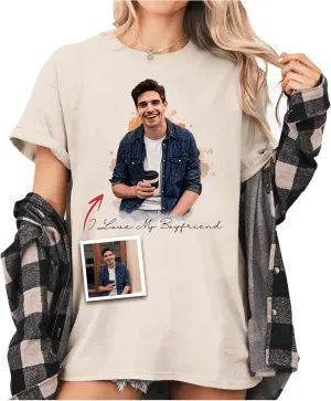 Custom Photo Shirts for Men Women, Shirts with Faces on Them Custom, Personalized Shirts for Boyfriend Girlfriend
