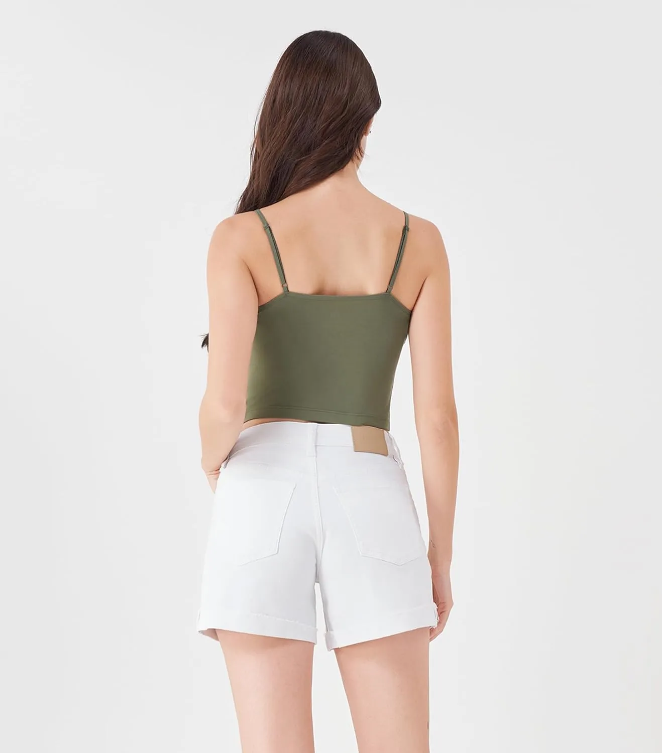 DAVID ARCHY Women's Crop 3-Pack Seamless Bamboo Rayon Camisole Crop Tank Tops No Pad